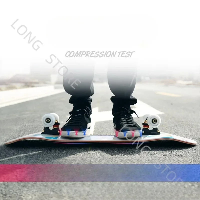 ผู้ใหญ่ Street แปรงสี่ล้อสเก็ตบอร์ดเด็กเริ่มต้นวัยรุ่นสเก็ตบอร์ด Double Warp BOARD