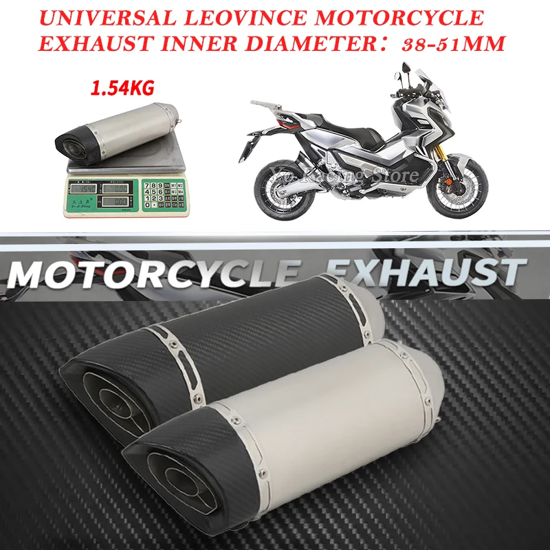 

Universal Motorcycle Exhaust 38mm-51mm Inlet Motocross Motorbike Muffler Real Carbon Fiber Pipe For FZ6N R1 R3 R6 GSXR1000 Z900