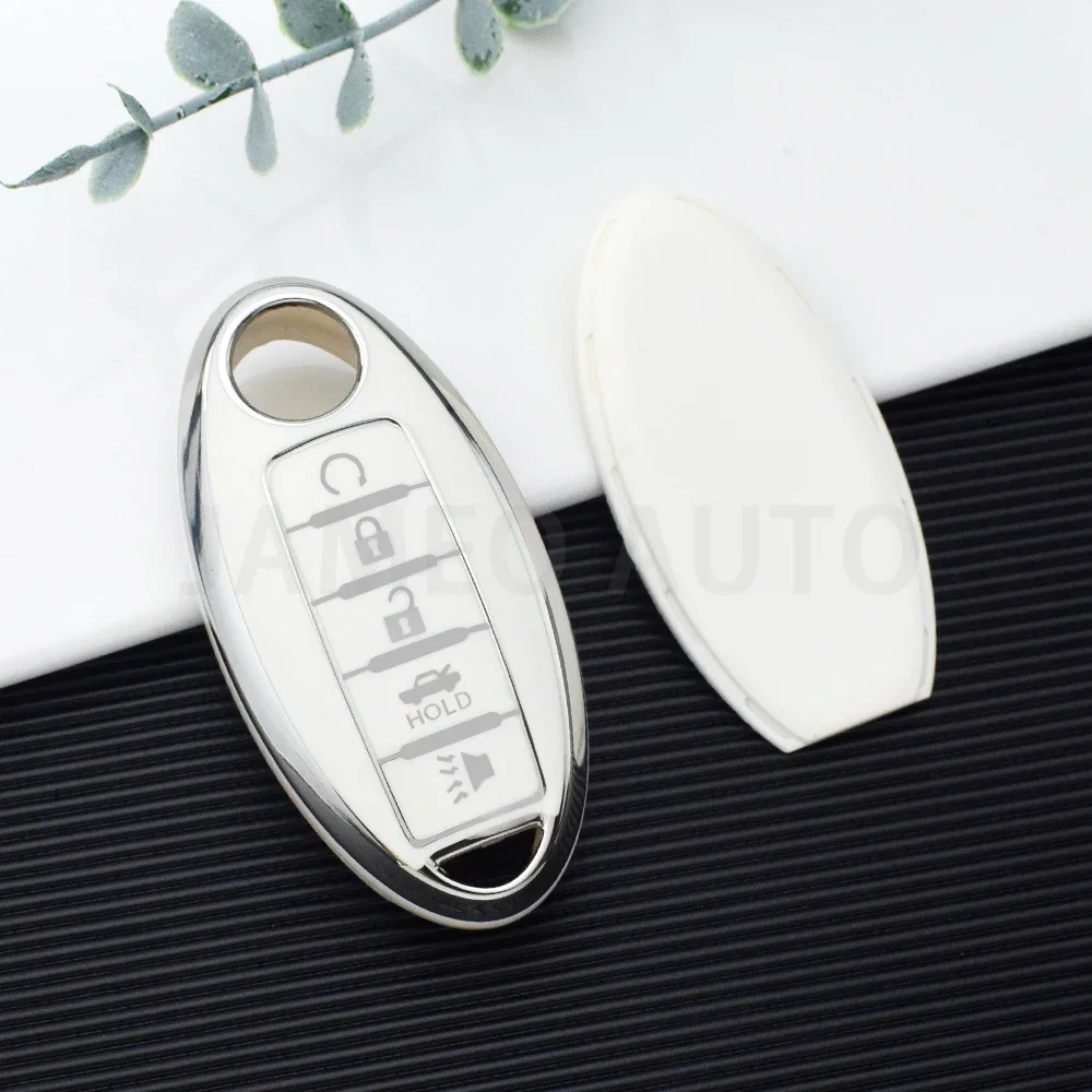 For Nissan Versa Maxima Altima Rogue Armada Sentra Murano for Infiniti FX35 QX60 TPU Car Key Case Cover Keychain Accessories