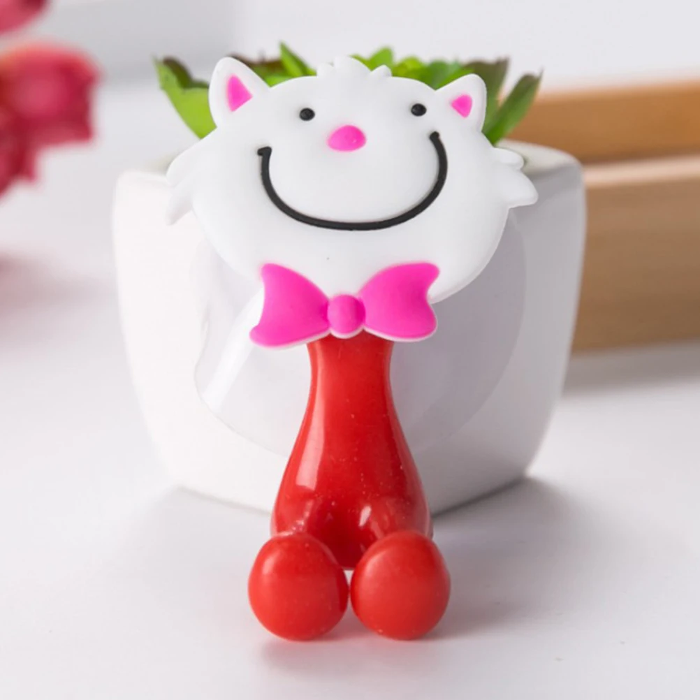 

4Pcs Cartoon Animal Toothbrush Holder Suction Cup PVC for Bathroom Sink Wall Mirror Tile Toothbrush Holder
