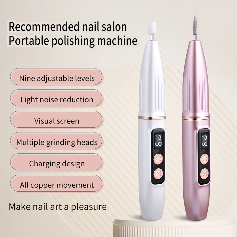 Electric Nail Polisher Professional Nails Grinding Polishing Dead Skin Removal Multiple grinding heads Manicure Machine