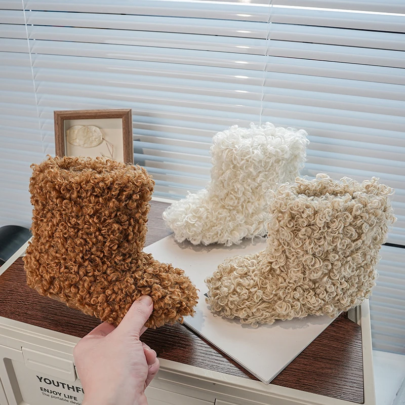 

Baby Winter Fashion New Plus Velvet Warm and Cute Snow Boots Kids Hot Sale One-piece Casual and Comfortable Mid-calf Boots