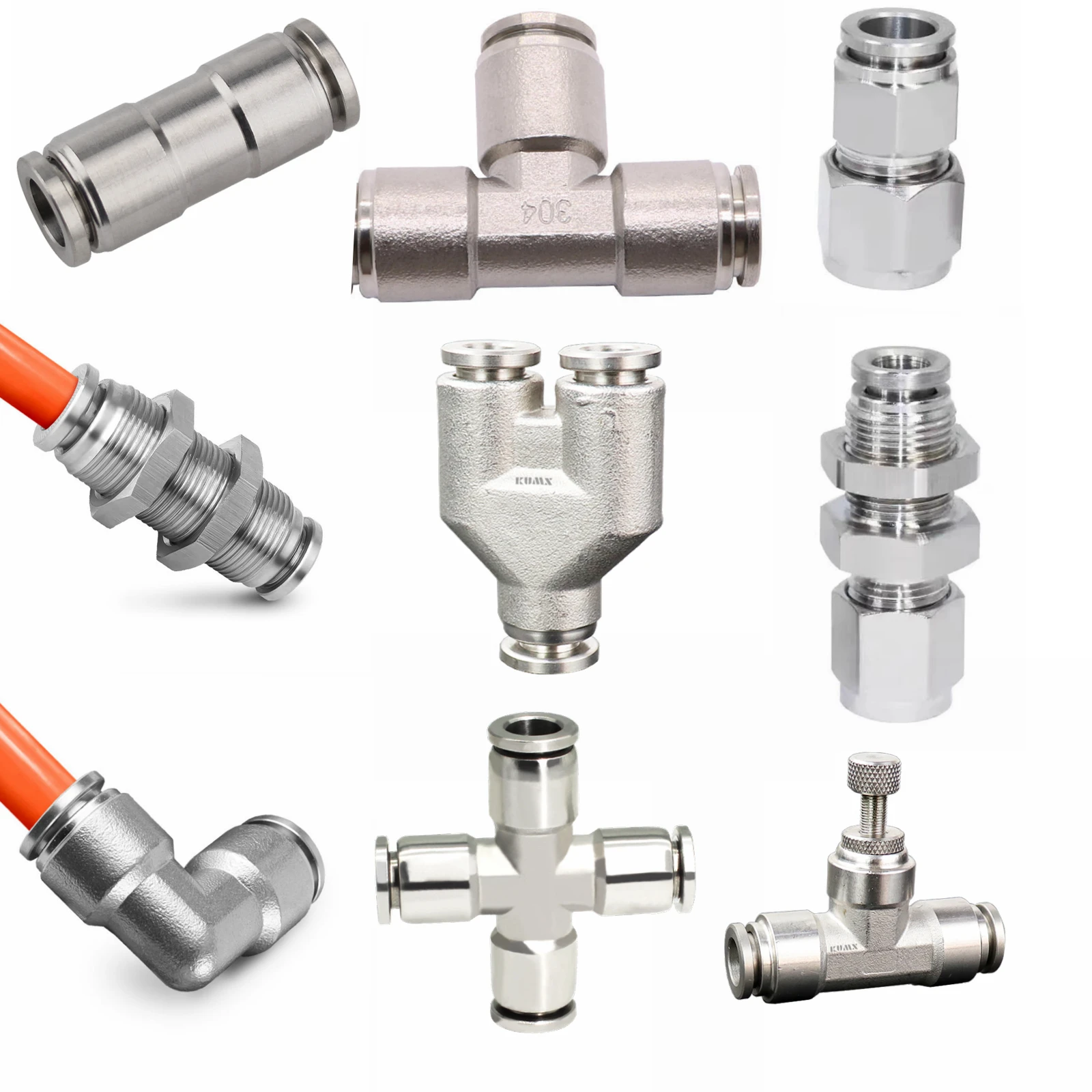 

4 6 8 10 12 14 16 mm PU PM PV PE PY PZ PK Corss SA Pneumatic 304 Stainless Press Push In Quick Connector Release Air Fitting