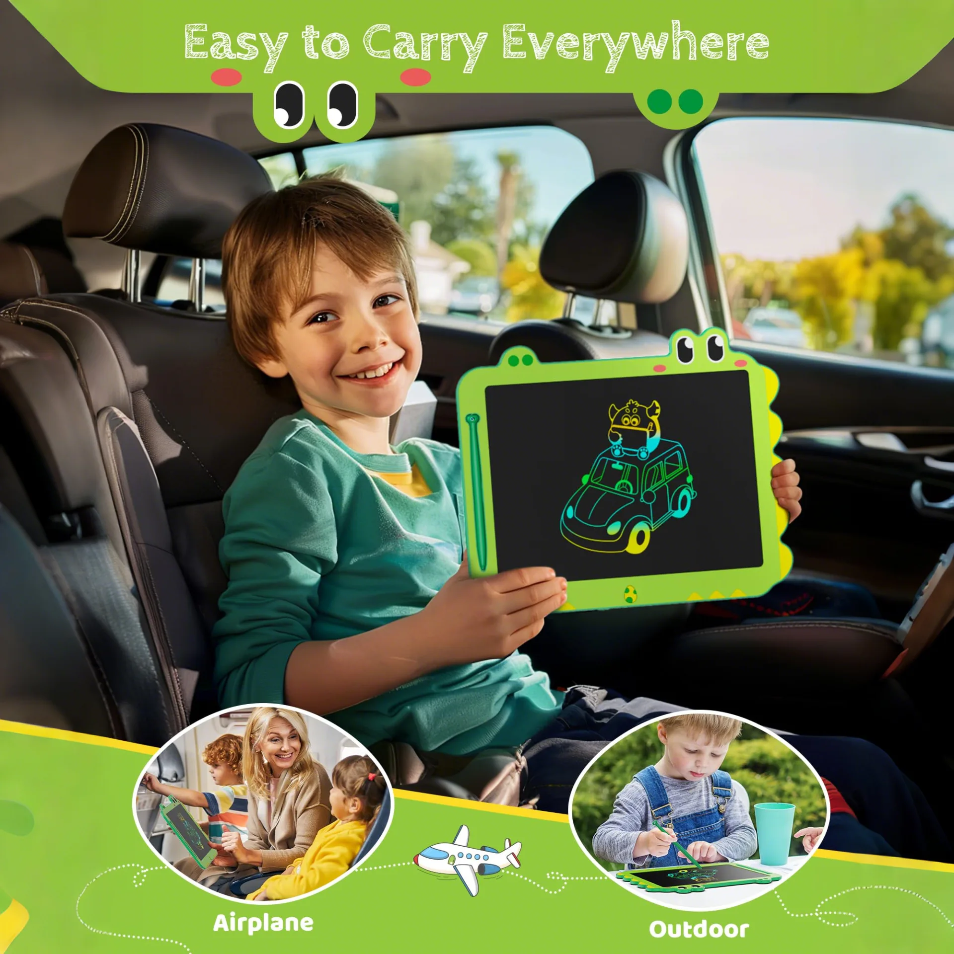 Colorful Graffiti Board, Drawing Board One Piece of Children's Toy, with Paintbrush Lanyard, Educational Learning Toys, Suitable