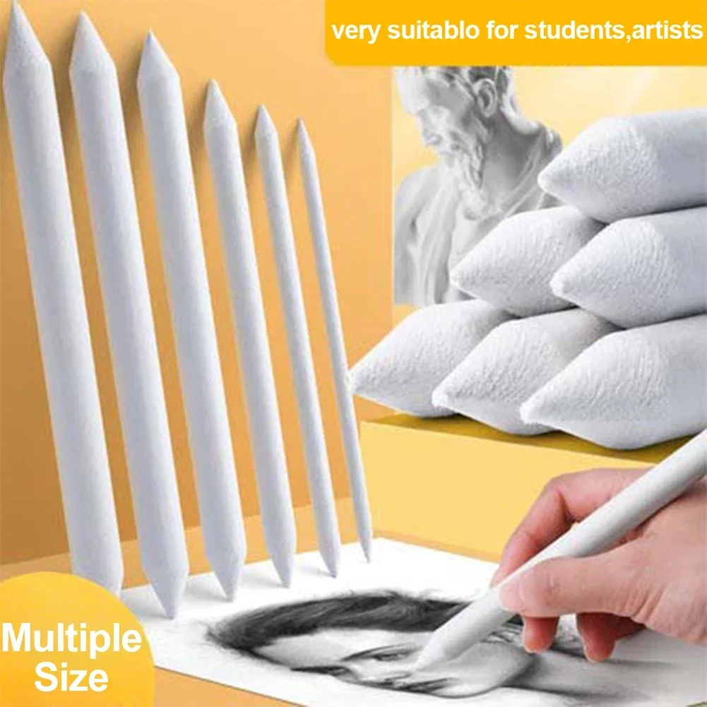 8/6Pcs Blending Smudge Stump Stick Tortillon Sketch Art White Drawing Charcoal Sketcking Tool Rice Paper Pen artist Supplies