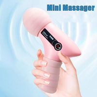 New Mini Massage LCD Screen 6 Heads Gun Muscle Massager Portable Electric Fascia Gun for Neck Foot Body Fascia Gun 2025