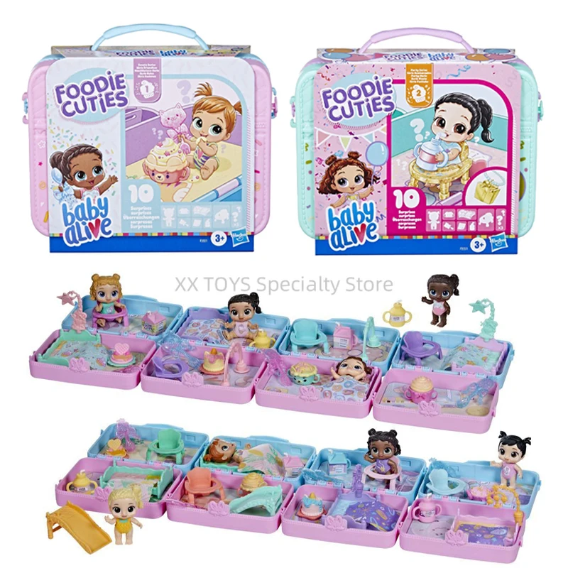 

Baby Alive Foodie Cuties Party Series Doll Playset Blind Box Surprises Toys 3-Inch Cute Mini Baby Girls Play House Toys Gifts