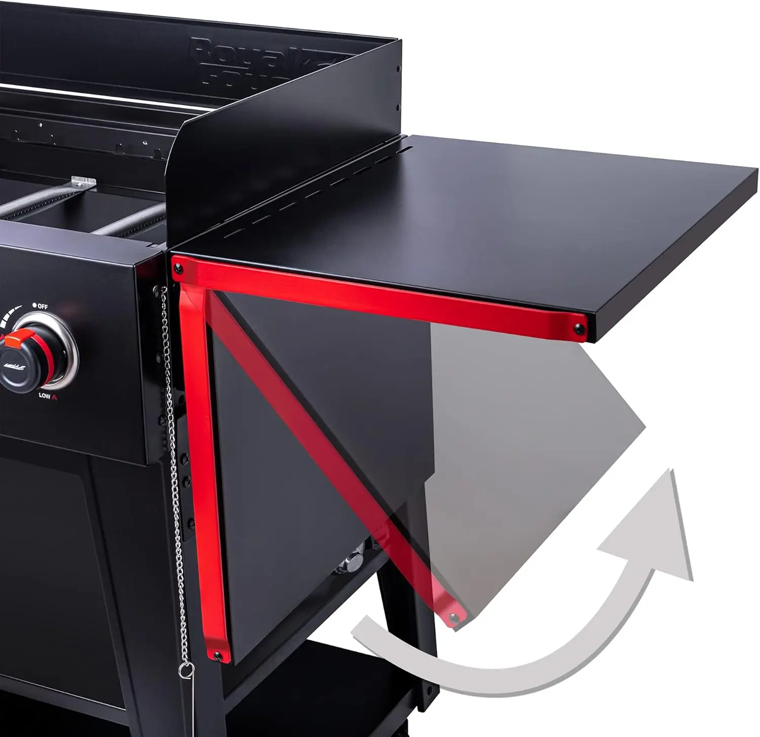 GB8003 8-Burner Propane Gas Grill with Folding Side Tables, Large Event Propane Grill with Independently