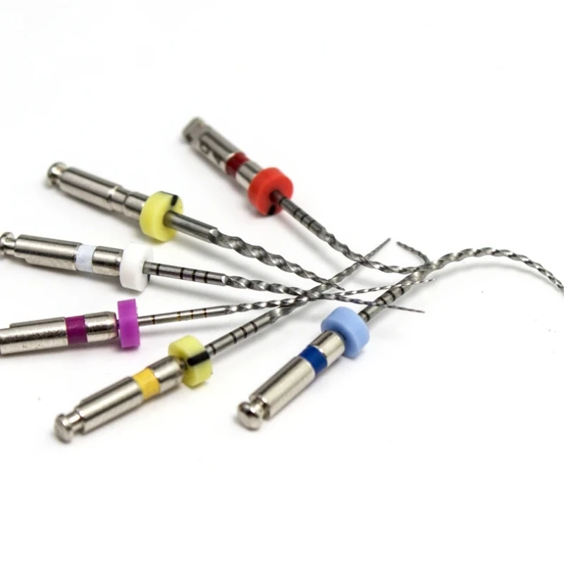 JUMTOP 6Pcs Dental Files SOCO Plus Root Canal Taper Endodontic File Heat Activated Rotary Files Flexible Dentist Materials