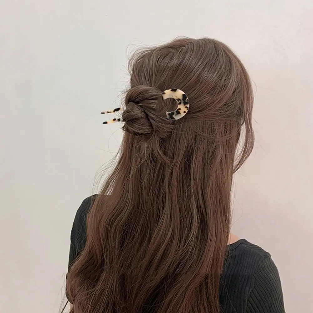 Bastone per capelli con acido acetico a forma di U per le donne elegante forcina per capelli forcina per capelli Clip per capelli alla moda