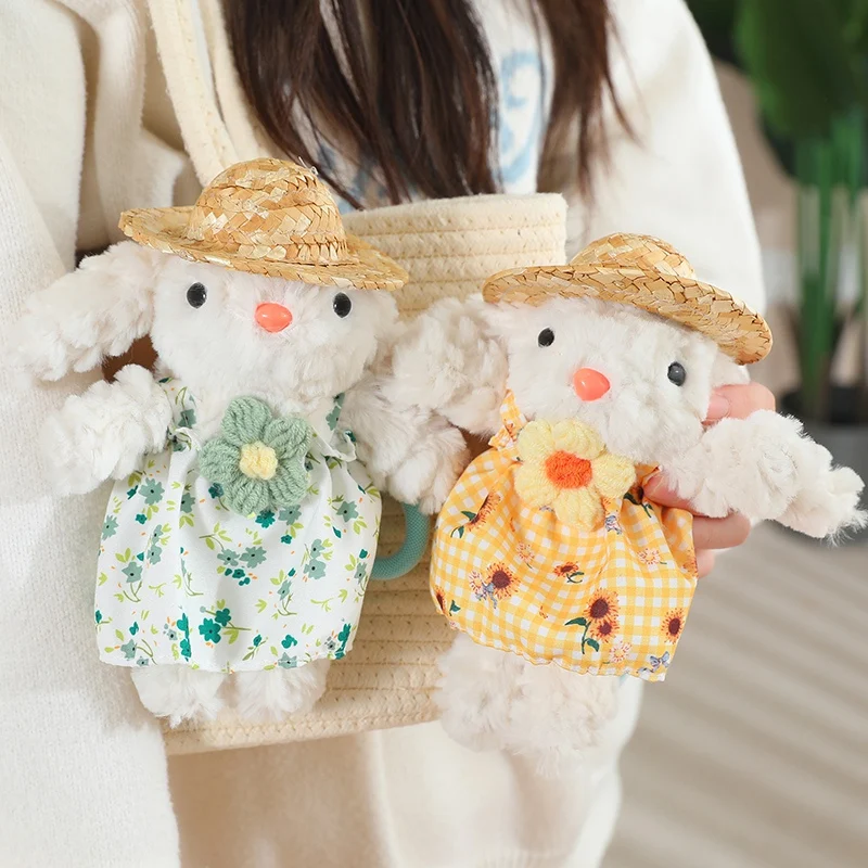 Cartoon Animal Plush Toy Cute Kawaii Rabbit Stuffed Plush Backpack Key Pendant Room Decor Soft Keychain Doll Kids Birthday Gifts