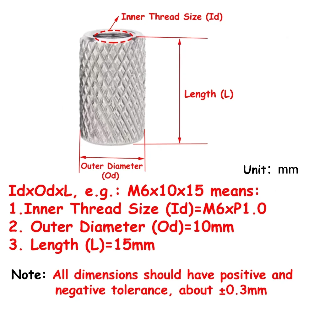 

Hongtu M2 to M16 Extended Cylindrical Flat Knurled Hand Screw Nuts - SUS304 Stainless Steel Mesh Adjustment Nuts