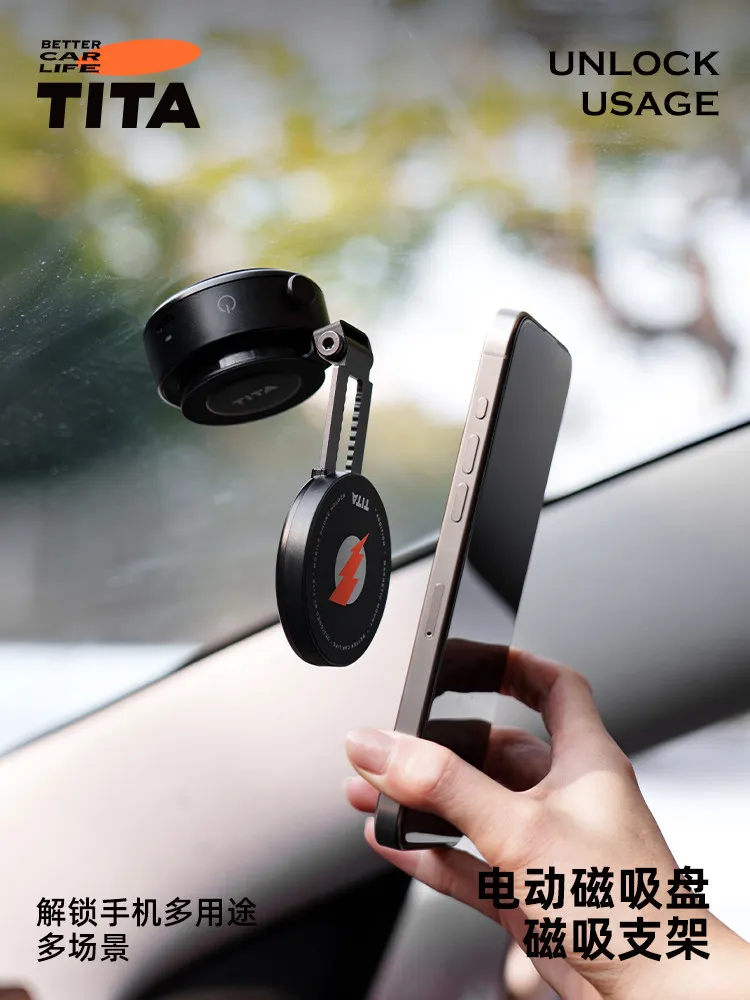 Suporte Magnético Motorizado TITA de Alta Qualidade, Suporte de Navegação Premium para Tesla, Suporte de Telefone para Carro com Ímã Forte
