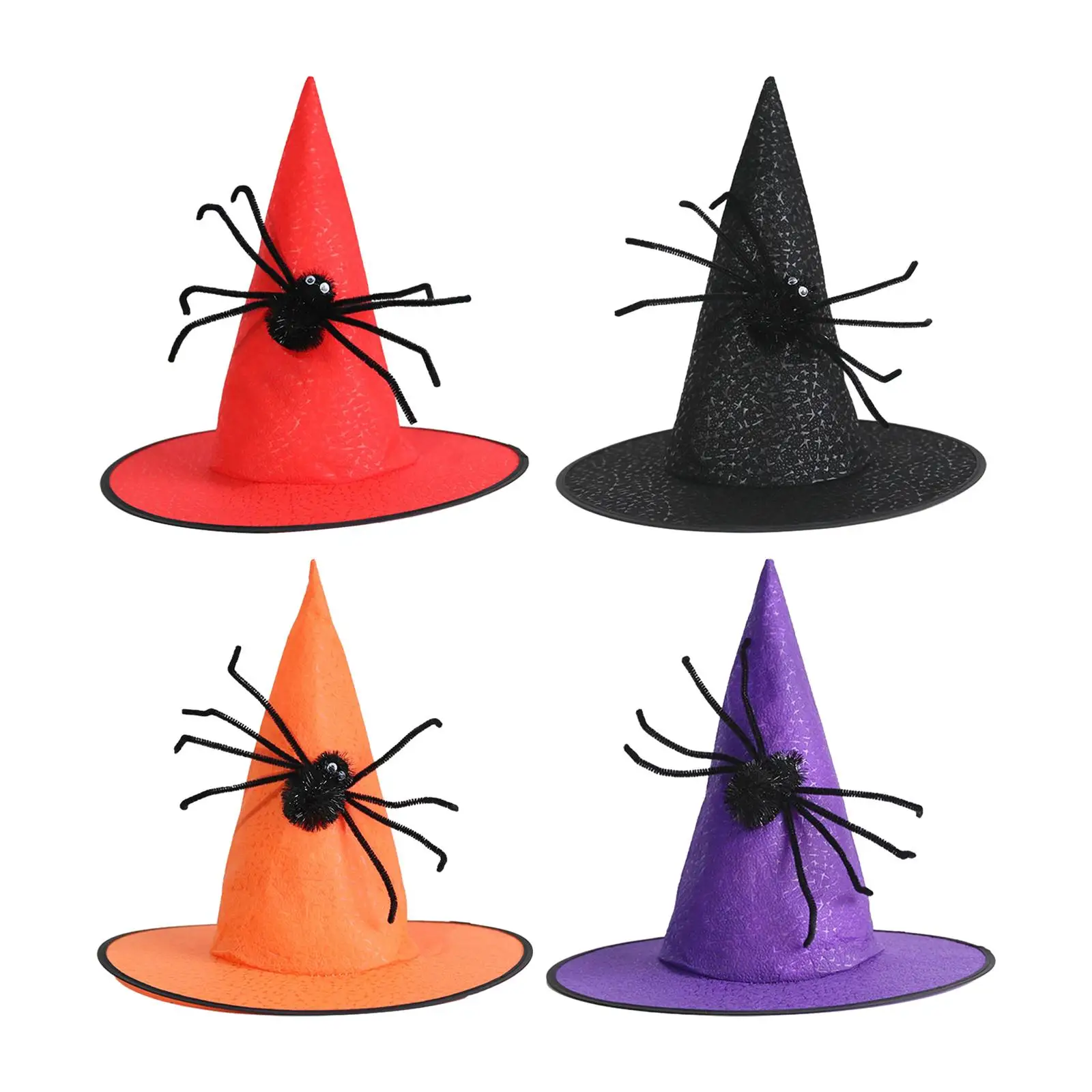 Witch Hat Character Headgear Cap Spider Decoration Pointed Hat Modern Photo