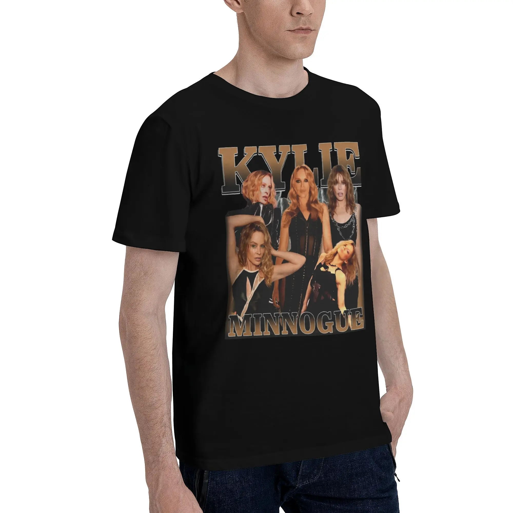 Crazy Singer Kylie Minogue T-Shirt for Men O Neck 100% Cotton T Shirt  Short Sleeve Tee Shirt Plus Size Clothes