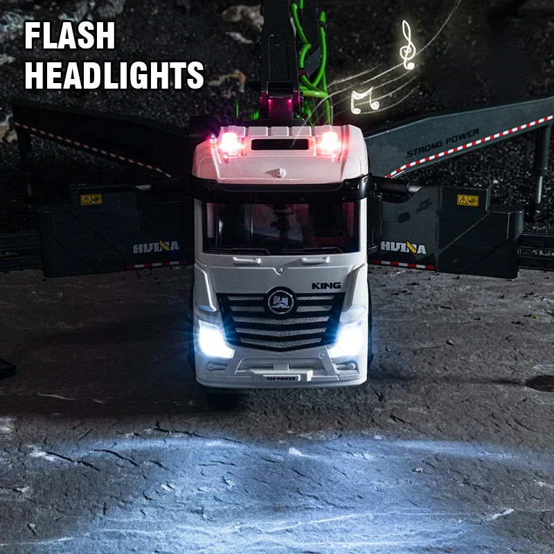 Huina 1381 camion pompe à ciment Rc 1:18 voiture Rc 11Ch pulvérisation d'eau 2.4G télécommande véhicule d'ingénierie de Construction jouet modèle enfants