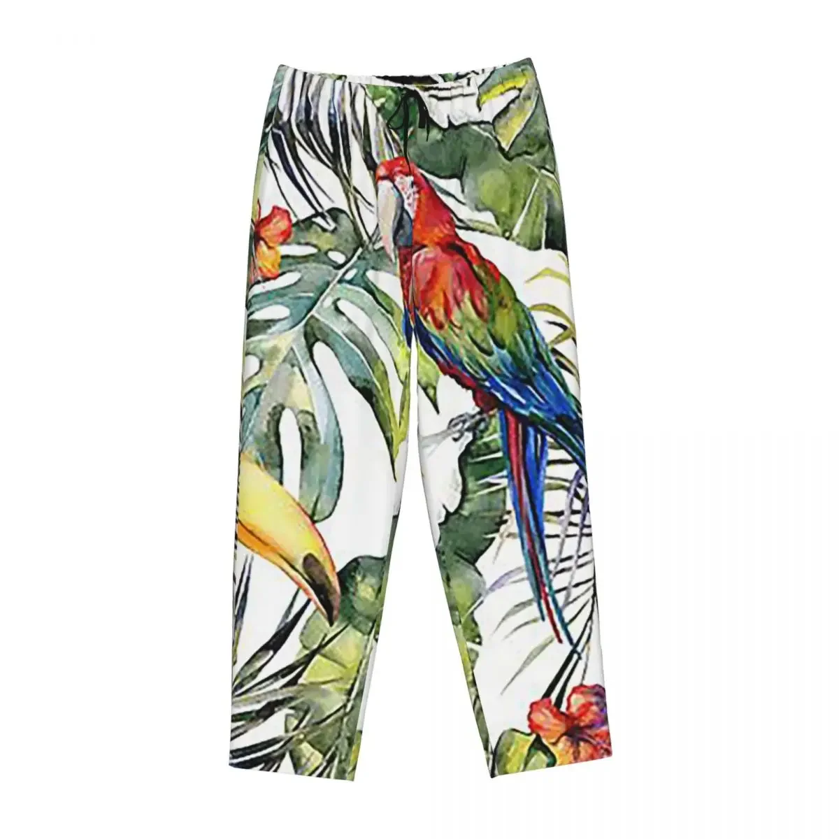 Custom Tropical Jungle Women Pajama Pants Lounge Sleep Sleepwear Bottoms with Pockets