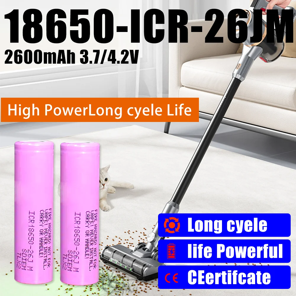 18650 Batteries 3.7V 2600Mah for Samsung Icr18650 26Jm Аккумуля Aleр for Ryobi Milwaukee Makita 18 V Battery Tools