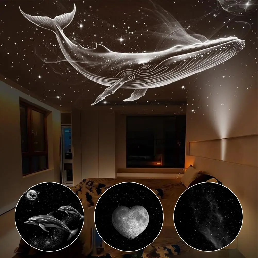 Colorful Galaxy Ocean Theme Projector Slides Star Planet Jellyfish Image Disc Replacement For Star Light Lamp For Bedroom  ﻿