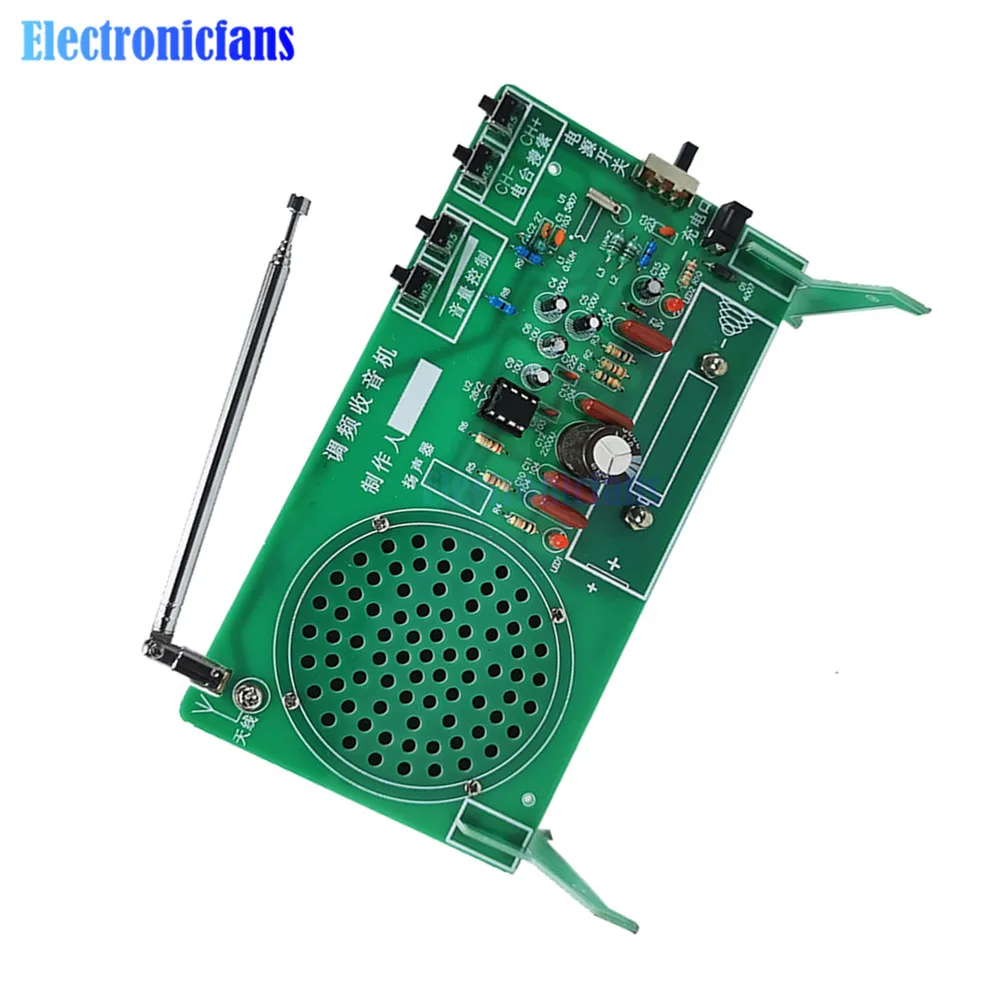 Frequência Modulação FM Radio Receiver, Módulo Amplificador de Potência, Auto Pesquisa, Kit DIY, RDA5807FP, TDA2822, 65-108MHz