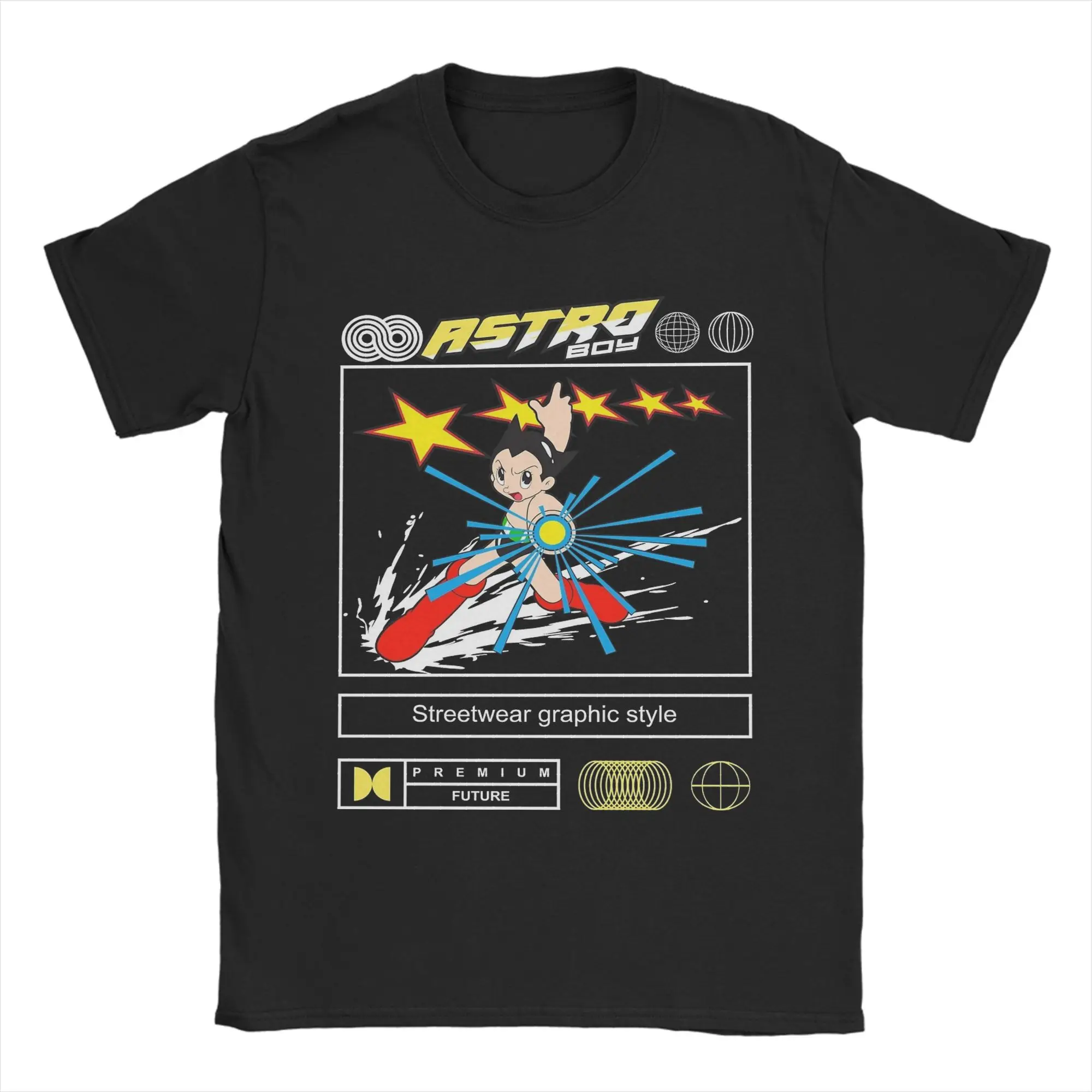 The Iconic Robot Hero Astro Boy T Shirts Men 100% Cotton Funny T-Shirts Crewneck Tees Short Sleeve Clothing Big Size