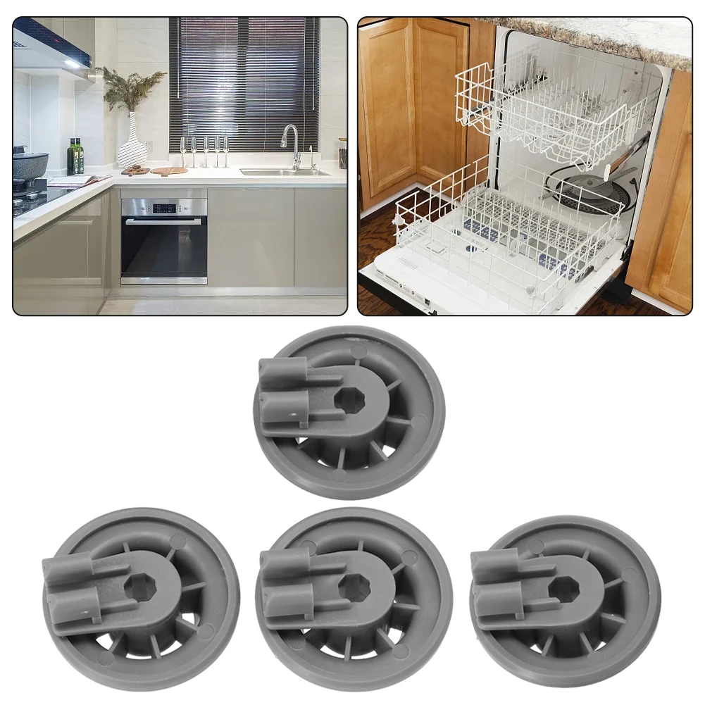 4 Pcs Lower Basket Wheels For Bosch For Siemens 611475 165314 00611475 Household Dishwasher Replacement Spare Parts