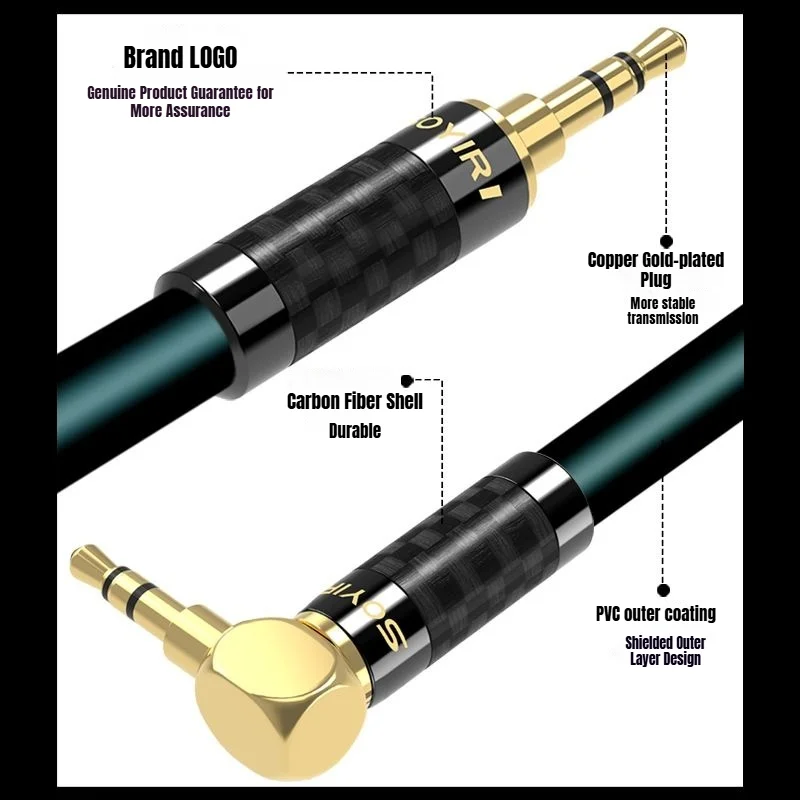 3.5mm AUX Audio Cable for Harman Kardon Speaker - Computer Sound Card Headset Compatible Live Broadcast Quality Sound Cable