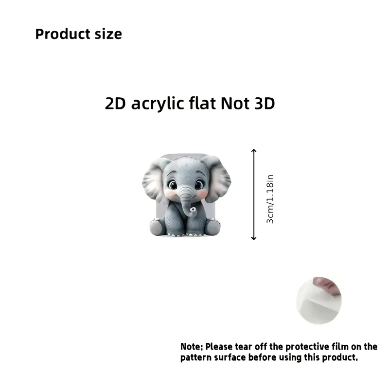 Phone Data Cable Protector, Phone Accessories 2D Flat Cute Elephant Data Cable Protector - Break-proof,