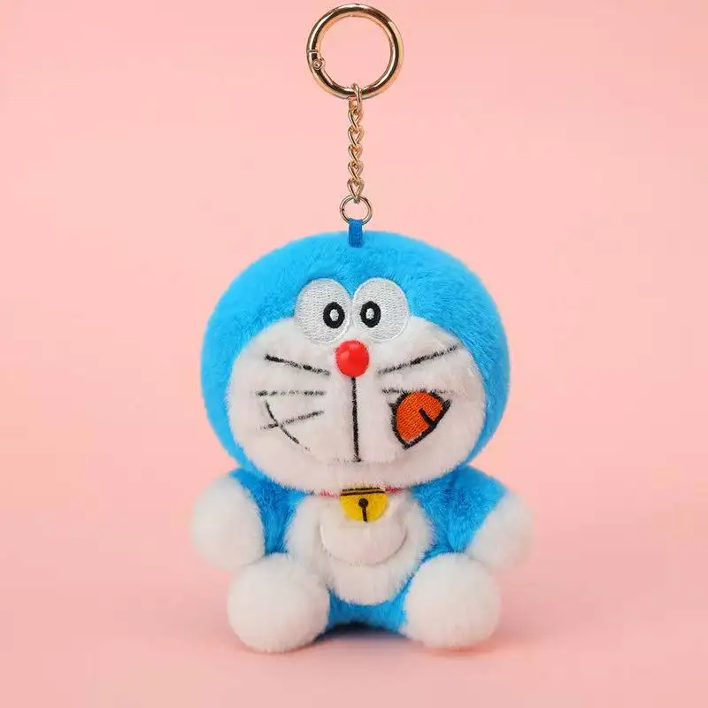 أحدث عبقور Dingdang القط الرموز التعبيرية على ظهره قلادة المفاتيح دمية Kawaii محشوة ألعاب من نسيج مخملي دمية الكرتون أنيمي لطيف وممتع هدية