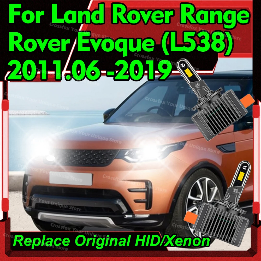 2x bombillas de faros delanteros D3S D3R HID a lámparas LED 50000LM para Land Rover Range Rover Evoque (L538) 2011-2019 2012 2013 2014 2015 2016