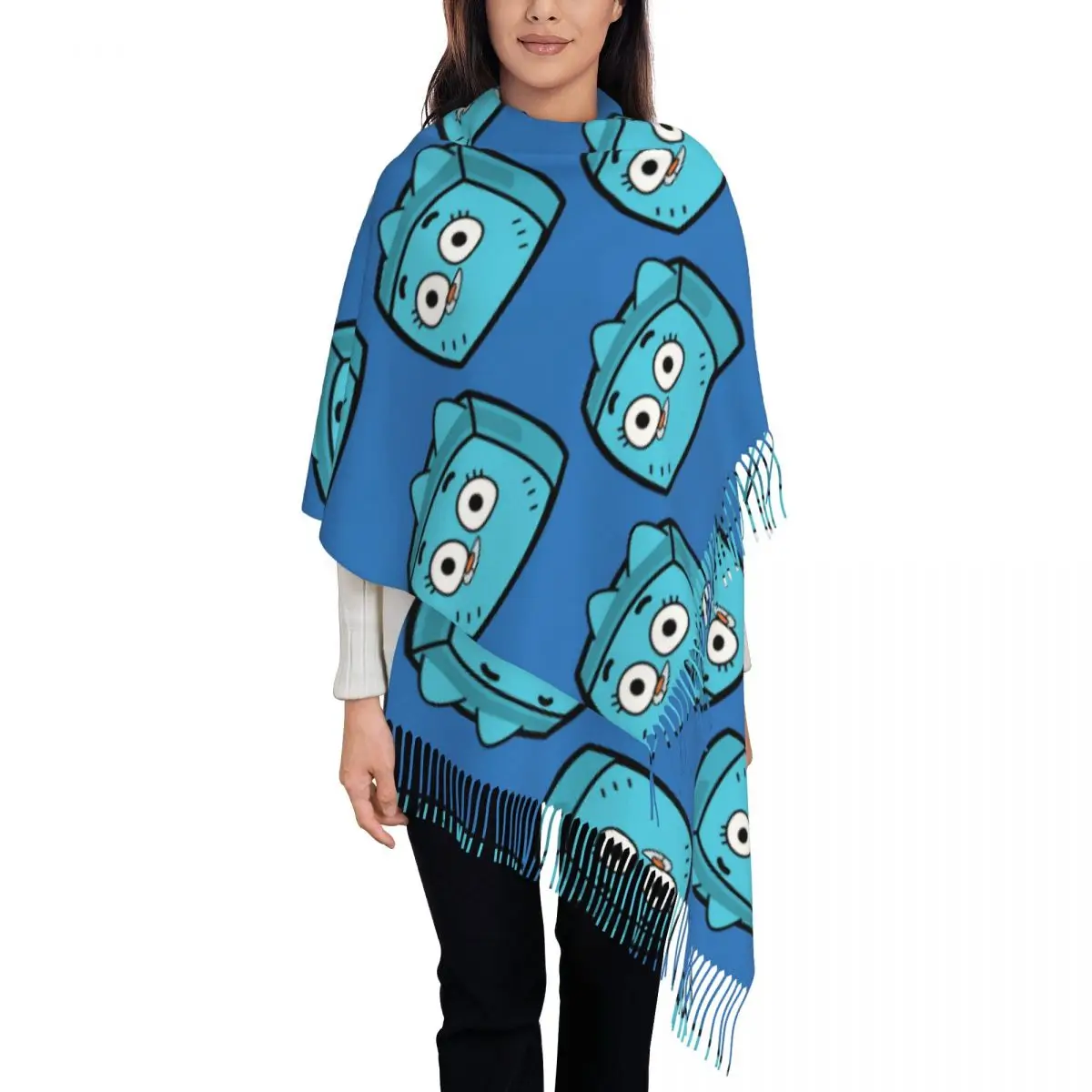 Nicole Gumball Watterson Scarf Tassel Scarves Women Soft Warm Shawls and Wraps Long Fall Winter Shawl Wrap