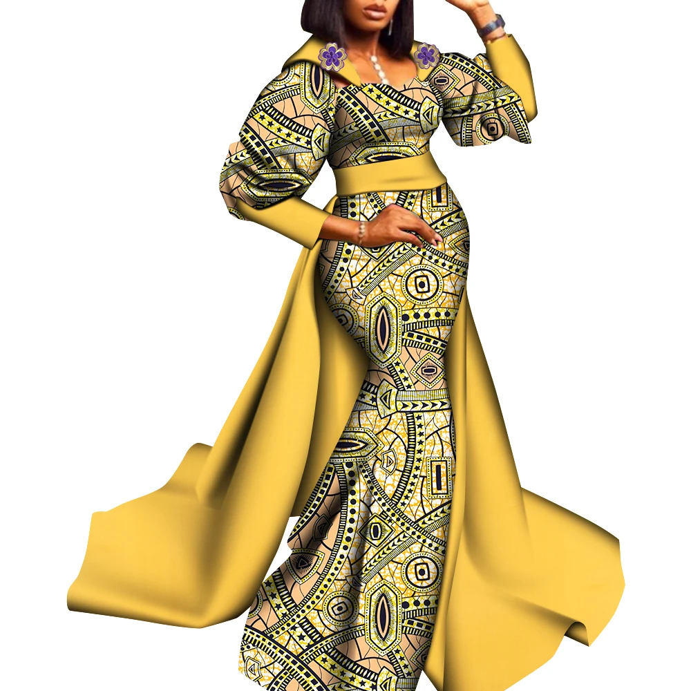 African Luxury Dresses Women 2024 Long Sleeve Dashiki Robe Dress for Wedding Party Fashion Ladies African Luxury Dresses Women 2024 Long Sleeve Dashiki Robe Dress for Wedding Party Fashion Ladies