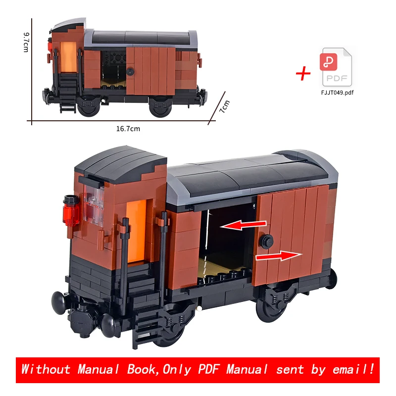 MOC City Creative Idea Train Cab Base Van Loader Carriage Truck Building Block Bricks DIY High-tech Toys for children gifts
