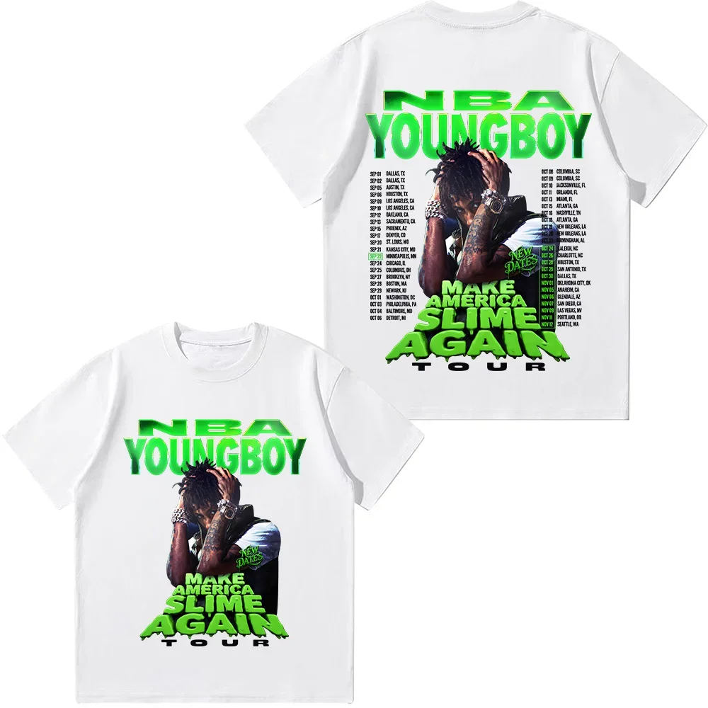 تي شيرت YoungBoy Never Broke Again 2025 تي شيرت هيب هوب عتيق ملابس الشارع كبيرة الحجم للنساء والرجال تي شيرت قطني عالي الجودة