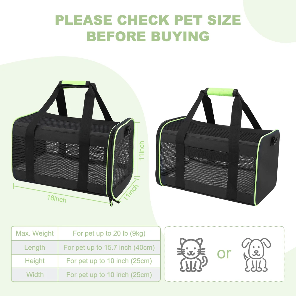 Imagem -02 - Bolsa Respirável para Animais de Estimação Mochila Lateral Macia Bolsas de Viagem Transporte para Cães Pequenos e Gatos