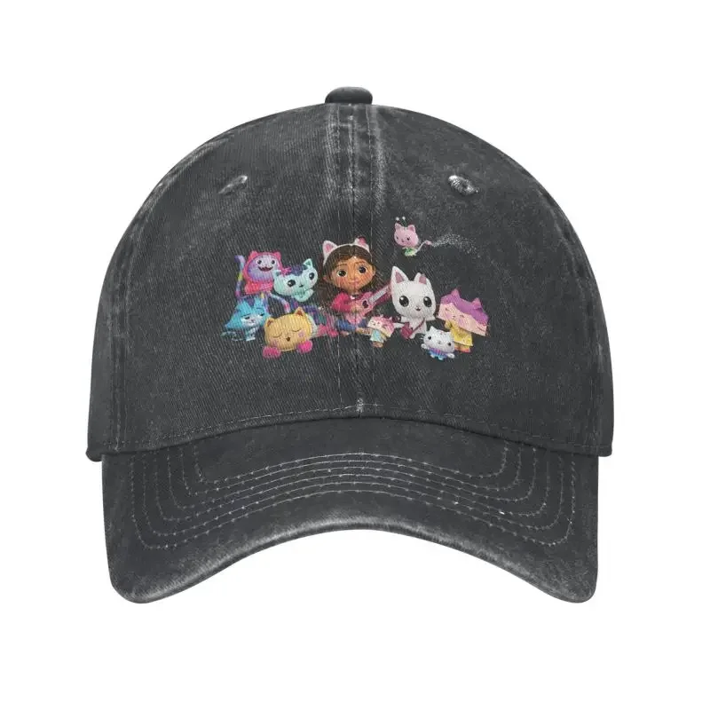 Custom Cotton Dollhouse Gabby Cats Baseball Cap for Men Women Adjustable Cakey Mercat Hat Fit All Seasons Outdoor Travel