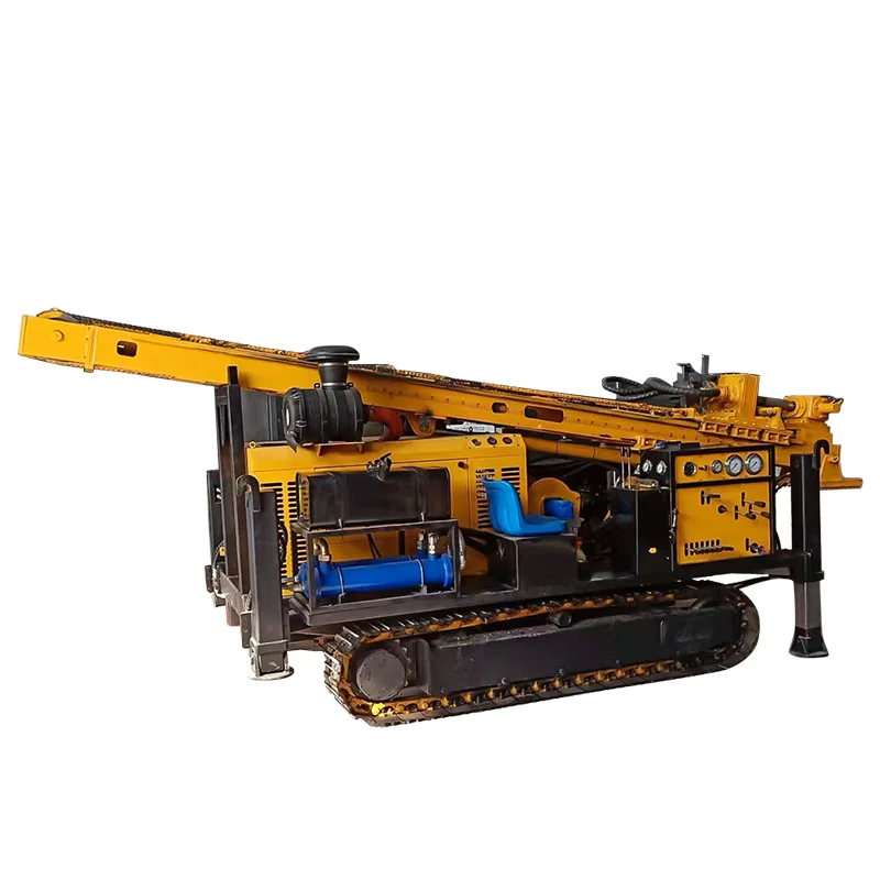 YG Hot Air Compressor Track Drill Rig Machinery Hydraulic UnderGround Water Tractor Mounted Borehole Well Drilling Rig Equipment