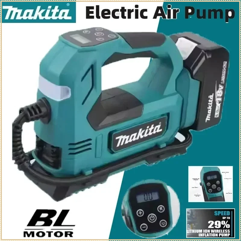 

Makita brushless cordless air Pump Cordless Air Inflator: Portable Tyre Pump with Digital Display for Cars & Motorcycles Tool