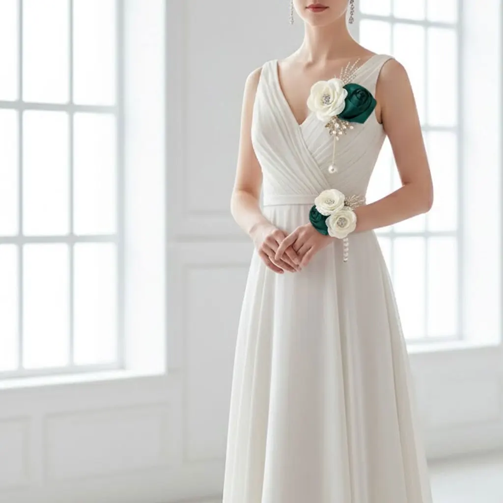 

Набор из 2 предметов: цветочные композиции для жениха и невесты (на грудь и запястье) – Элегантные аксессуары для букетов своими руками для свадебной вечеринки