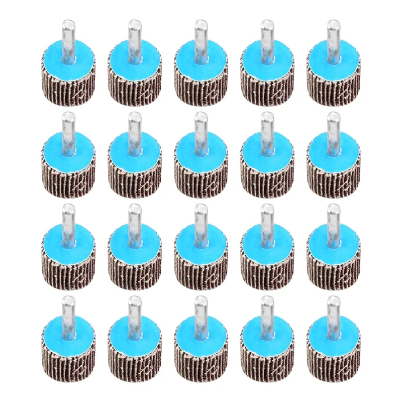 20 Pack Mounted Flap Wheel 80 Grit Aluminum Oxide Sanding Flap Wheels for Drill - Abrasive Grinding Tool-A73M view 2