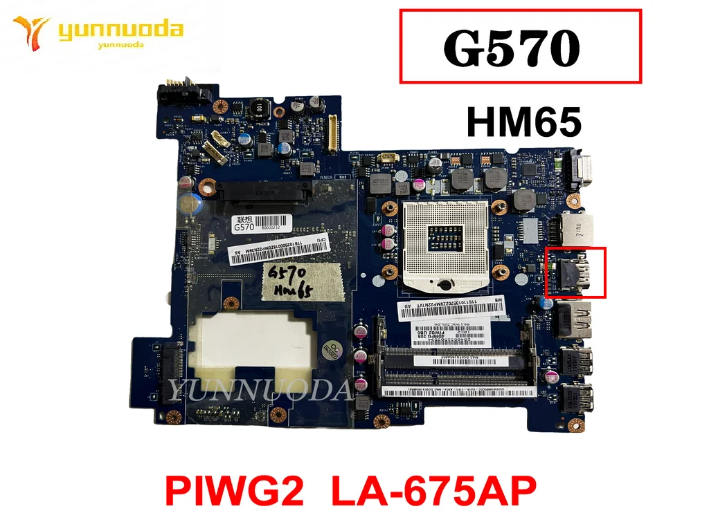 LA-675AP For LENOVO IdeaPad G570  Laptop  motherboard HM65 PGA989 PIWG2   tested good