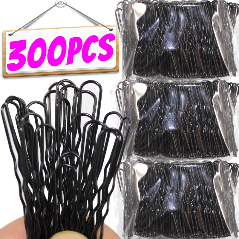 

Fashion Invisible Black U Shaped Alloy Hairpins Waved Hair Clips Metal Black Bobby Pins Barrettes Bridal Hairstyle Tools Hairpin