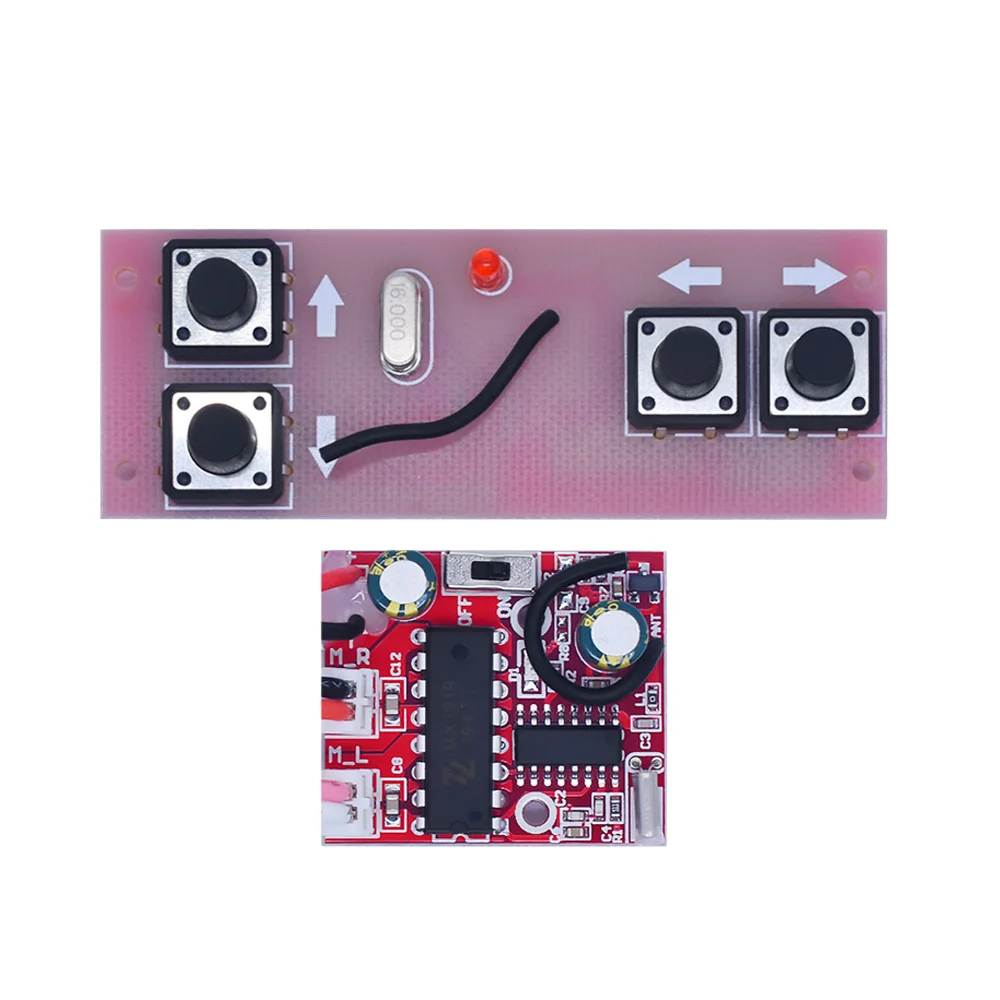 2.4GHz Wireless Remote Control Receiver Kit -4 Channel for Smart RC Cars, Toy Vehicles, Boat Models, and DIY Robotics Projects