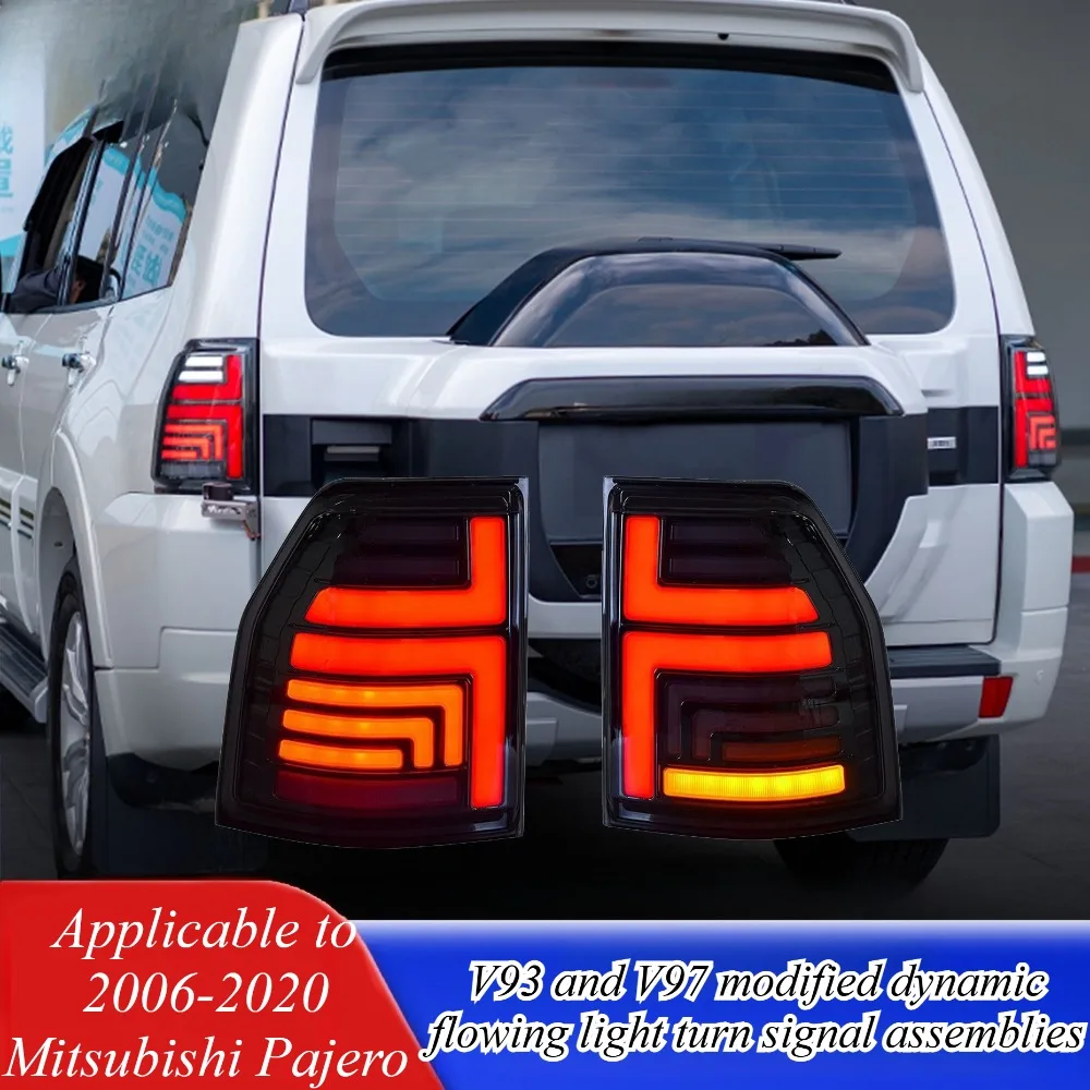 

For Mitsubishi Pajero 2006-2020 Dynamic Sequential Turn Signal Lights Full Set Assembly Smoked Black Design Upgrade Styling Car