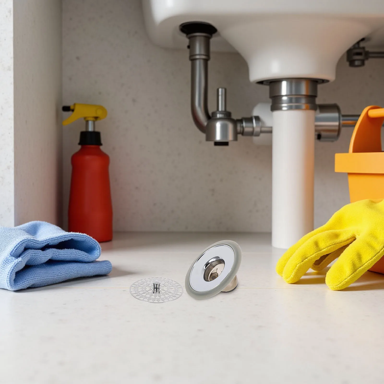 

Odor-Proof Stainless Steel Floor Drain Strainer Hair Catcher Filter Basket Universal Fit Bathroom Kitchen Sink Balcony