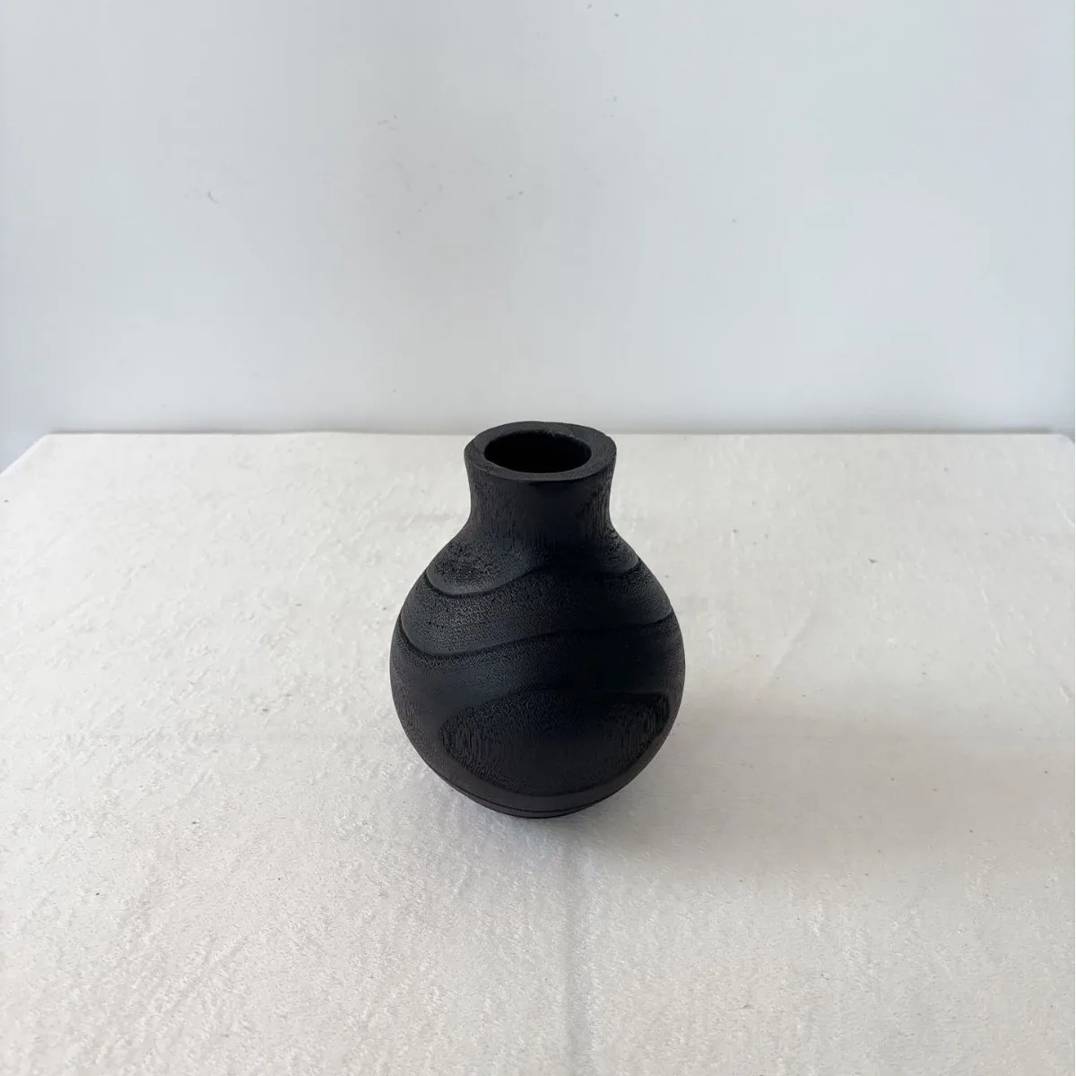 

HYS paulownia wood small vase indoor creative homestay style ornaments home gardening flower arrangement ornaments