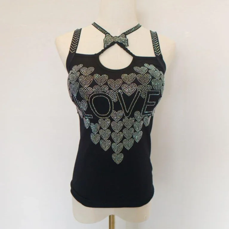 فراشة كاميس مثير المرأة الرسن كاميس فام الراين الدبابات أعلى المرأة مبطن قمم لطيف #3