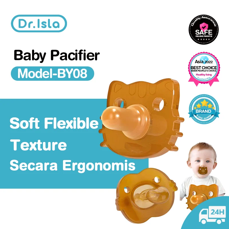 Dr.isla 3In1 Soother Pacifier Silicone Baby Nipple Newborn Round Nipple Soother Pacifier Teething Toys BPA Free