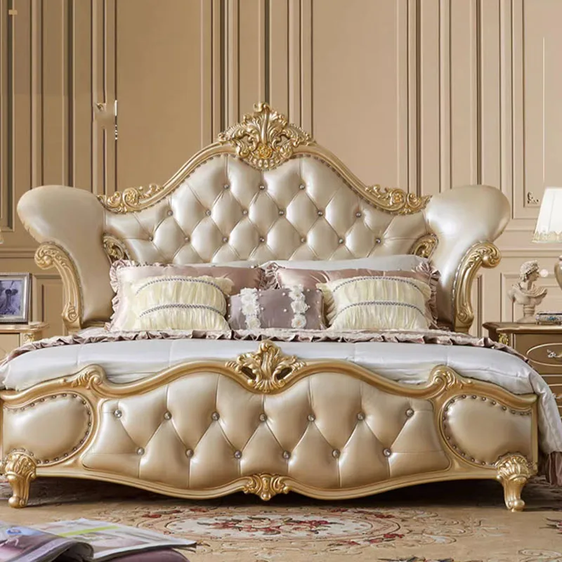 Tempat tidur ganda anak-anak Queen mewah Royal Nordic King bingkai ganda tempat tidur ganda tempat tidur Letti Matrimoniali furnitur kamar tidur