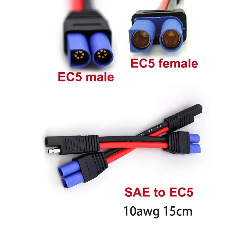 SAE To EC5 Male Female Plug Connector To SAE Power Automotive Cable Wire Power Cord Plug DIY 10 AWG SAE Cable